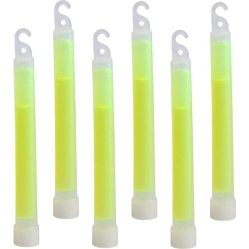 10PCS 6-INCH Industrial Grade Glow Sticks Ultra Bright Emergency Light Sticks - Green/Yellow