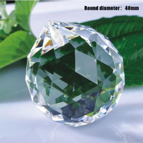30mm/40mm Hanging Clear Crystal Lighting Ball Prisms DIY Curtain ChandelierDecor