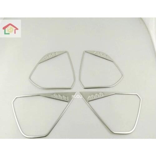 For Peugeot 3008 GT 3008GT 2016 2017 2018 2019 2020 Car Stick Frame Detector Inside Door Audio Speak Sound Ring Lamp Trim 4pcs