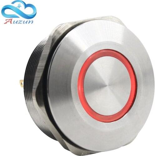 The 40-mm metal self-locking button switch 5a 2Normally open 2Normall, which is open 10 feet Stainless steel 6V12V24V36V48V220V