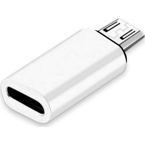 USB Type C Female to Micro USB 5 Pin Male Adapter White Data Sync Charger for Samsung Galaxy S7 S6 Xiaomi Redmi Note 6