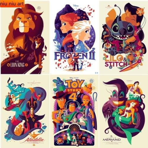 5D DIY Diamond Painting Cartoon Disney Marvel Anime Movie Poster Diamond Embroidery Full Diamond Mosaic Wall Decor Gift