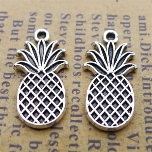 Pineapple Charm Pendants Jewelry Making Finding DIY Bracelet Necklace Earring Accessories Handmade Tools 5pcs