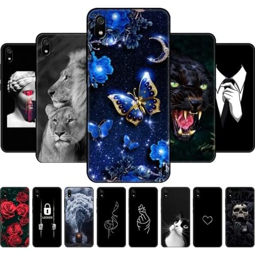 For xiaomi redmi 7a case soft silicon phone cover for redmi 7 a bumper hongmi 7a back redmi7a shell bag coque black tpu case