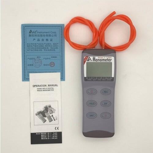 Digital AZ8215 Differential Pressure Gauge Manometer Vacuum Tester Meter 15ps 11 Units Selection