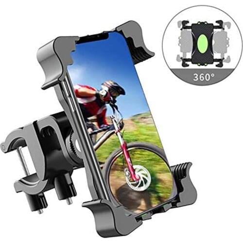 Bike Phone Holder Universal 360° Rotatable Adjustable Bicycle Motorcycle Cell Phone Mount Detachable Phone Holder for Bike