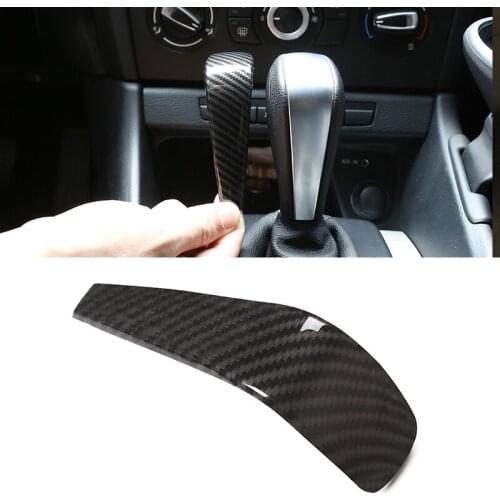 For BMW 1 3 Series E87 E90 E92 E93 2006 - 2009 2010 2011 X1 E84 Carbon Fiber Texture Interior Gear Shift Knob Head Cover Trim