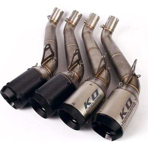 For Honda CBR1000RR 2008-2016 Motorcycle 60mm Middle Pipe Slip On Rear Mufflers Removable DB Killer Escape Reserve Catalyst