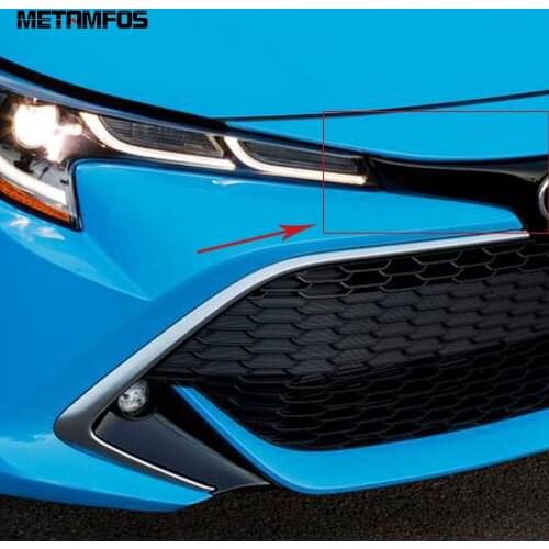 For Toyota Corolla 2019 2020 Hatchback Chrome Front Engine Machine Streamer Grille Grill Cover Trim Accessories Car Styling