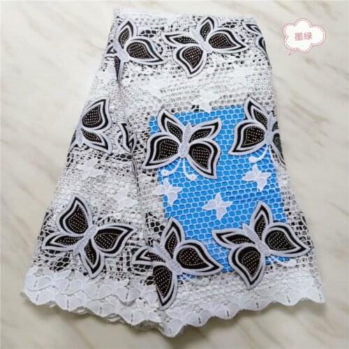 Guipure Lace Fabric African Lace Fabric 2019 High Quality African Tulle Lace Fabric Velvet For Women Dress New design pl14-67