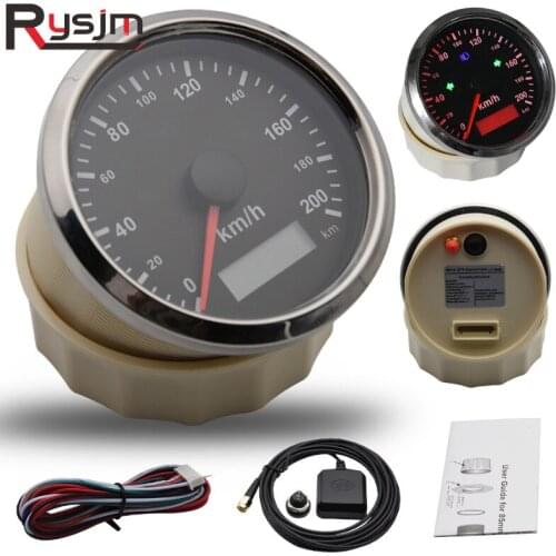 3 3/8" inch 85mm GPS Speedometer Gauge 200km/h Total Mileage Waterproof IP67 Universal for Car Truck Snowmobile Motor 12V/24V