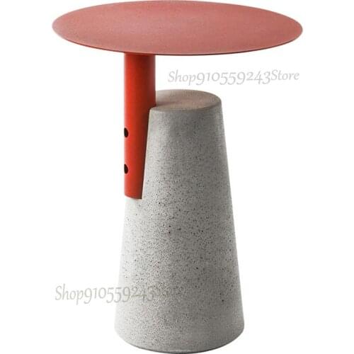 Customized Cement Side Table Coffee Shop Milk Tea Shop Modern Minimalist Light Luxury Sofa Corner Table Designer Balcony Small R