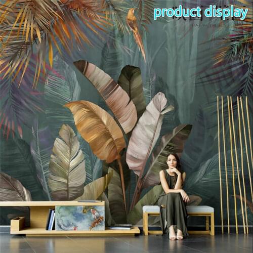 Custom Tropical Plants Banana Leaves Wallpapers for Living Room Bedroom Decor Mural Wallpaper 3D Modern Wall Paper Wall Covering