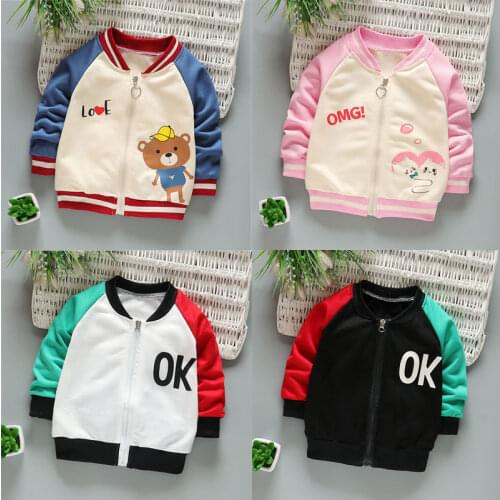 Spring Autumn Baby Outwear Boys Coat Children Girls Clothes Kids Baseball Infant Sweatershirt Toddler Fashion Brand Jacket SUIT