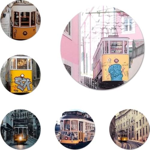 Lisbon Tram Badge Brooch Pin Accessories For Clothes Backpack Decoration gift