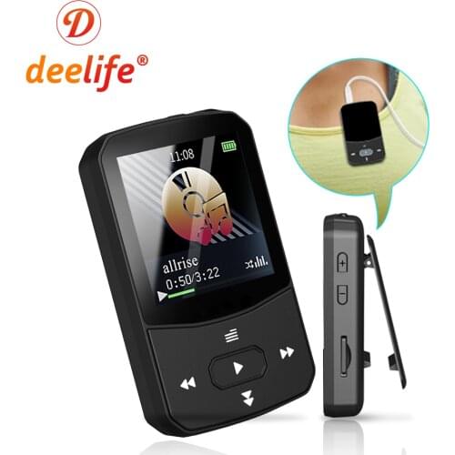 Deelife Bluetooth MP3 Music Player Clip Mini MP 3 Portable FM Radio with Memory 32GB 8GB for Running Sports