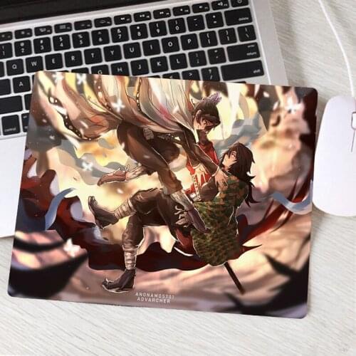 Kimetsu No Yaiba Anime Desktop Pad Game Mousepad Gaming Speed Keyboard Small Mat Laptop PC Notebook Desk