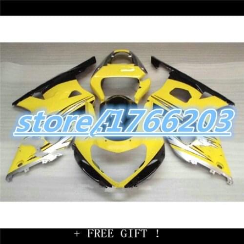 New yellow black Fairing kit for GSXR600 750 K1 01 02 03 GSXR 600 GSXR750 2001 2002 2003 ABS Fairings set