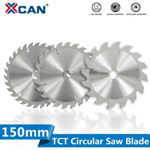 XCAN Wood Saw Blade Diameter 150mm 16 24 30 Teeth TCT Saw Disc Carbide Tipped Cutting Disc Circular Saw Blade