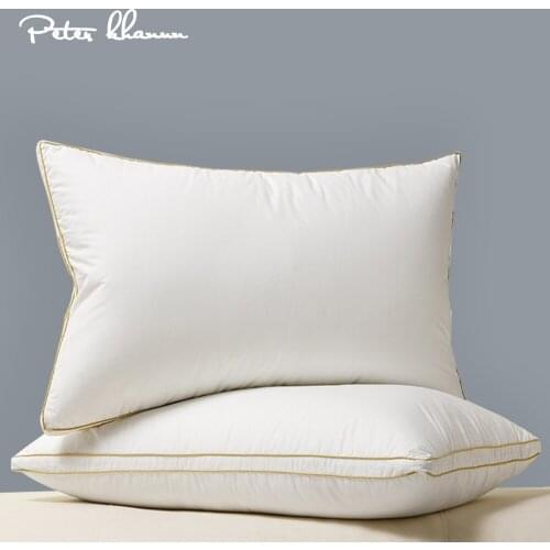 Luxurious Goose Down Pillow Neck Pillows For Sleeping Bed Pillows 100% Cotton Shell Down King Size Queen Proof P04