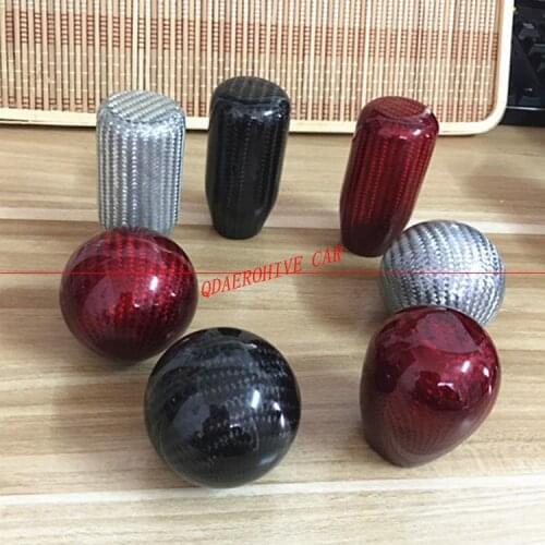 QDAEROHIVE Gear Shift Knob Handle Knob Ball for Toyota Mark X Reiz X120 2005-2010 carbon shift knob
