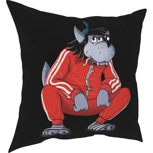 Nu Pogodi Tracksuit Squat Wolf Pillow Cover Home Decor Russian Cushions Throw Pillow for Home Double-sided Printing Casual
