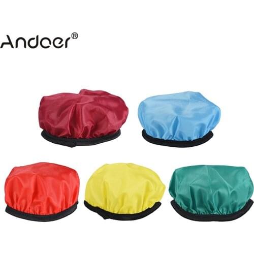 Andoer Photography Light Soft Diffuser Cloth Kit 5 Colors for 7" 180mm Standard Studio Strobe Reflector