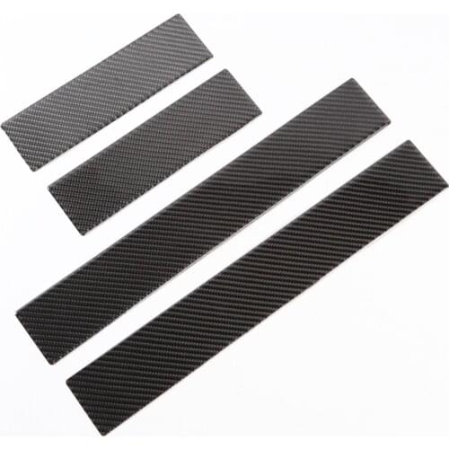 Carbon Fiber Outside Welcome Pedal Cover Trim Sticker for Jeep Grand Cherokee 2011+ Stylish Car Accessories Interior Decoration