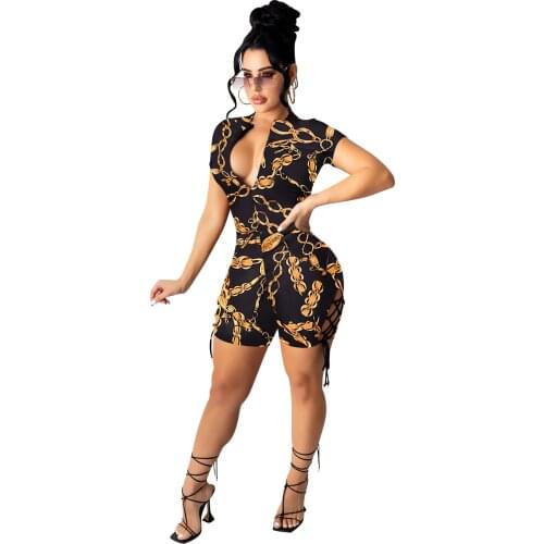 Zoctuo Girls Jumpsuit Short Sleeve Deep V-Neck Leopard Print Bodycon Jumpsuit Fashion Sexy Slim Rompers And Jumpsuits For Women