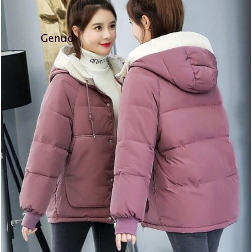 Winter Warm Cotton Padded Coat Women Hoodies Parkas Short Jacket 2020 Famale Plus Size Loose Casual Clothing