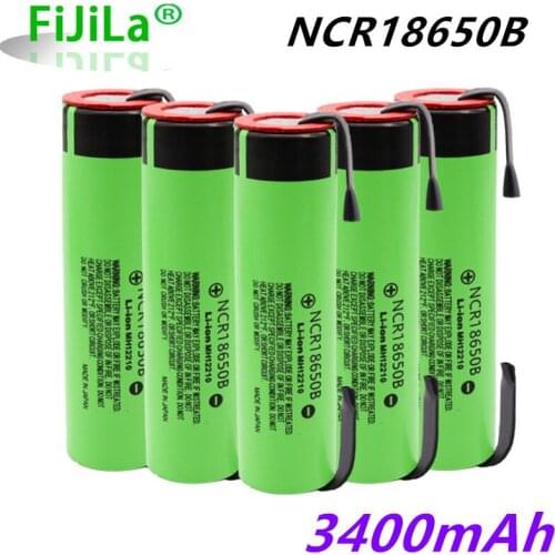 2021 100% Original Nuevo NCR 18650B 18650 Li-ion recargable de la batera de 3400 mAh 3,7V para linterna/or +DIY nquel pieza