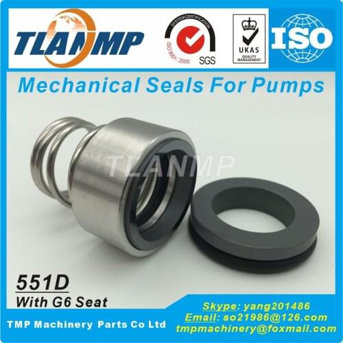 551D Mechanical Seals with G6 Stationary Seat (d=12~35mm) -Burgmann BT-RN,VULCAN 12,Flowserve 42,ROTEN R2,UNITEN U2,AESSEAL T03