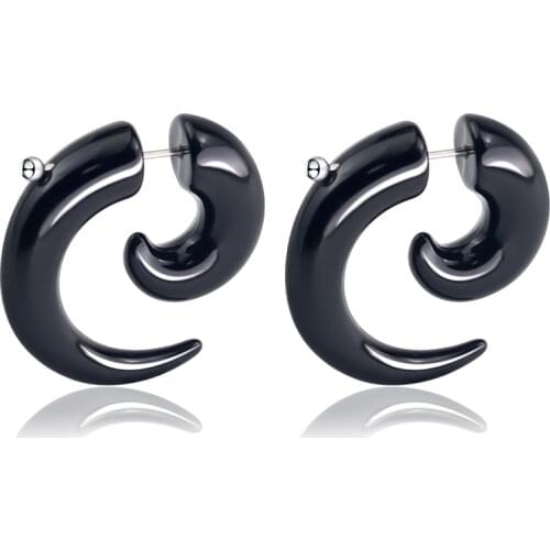 Acrylic Piercing Ear Tapers Expanders Ear Dilations Spiral Ear Plug Stretching Snail Body Jewelry Fake Septum Piercing Set Kit