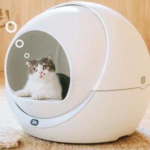 Automatic Cat Litter Toilet Cat Litter Cleaner Electric Fully Enclosed Intelligent Cat Litter Shovel Deodorizer