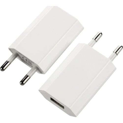 White EU Plug Travel/Home Wall Charger for iPhone iPod for Samsung Travel Adapter 5V/1A Good Quality 100pcs/lot