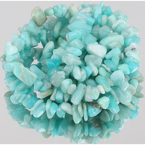 5-8mm Natural Irregular Freeform Amazonite Chips Stone Gravel Beads For Jewelry Making Handmade DIY Bracelet Necklace 33"Inches