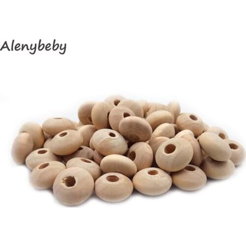 Natural Wood Abacus Beads 14mm8mm Geometric Double Cone Beads Modern Jewelry Necklace DIY Baby Wooden Teether Toy Accessories