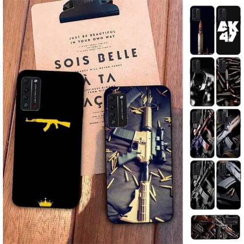 TOPLBPCS AK47 Handgun Gun BUllets Phone Case for Huawei Honor 8x C 9 10 i lite play view 10 20 30 5A Nova 3 I