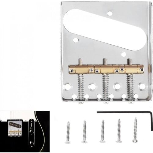 Electric Guitar Tailpiece 6 String Brass Single Coil Hole Electric Guitar Tailpiece Bridge Saddle for FD TL Guitar