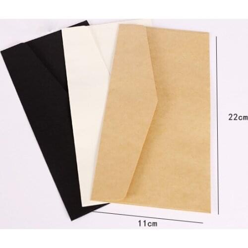 100PCS/lot 11*22cm Kraft Envelopes European Classical Retro Paper Envelope Blank Envelops Wedding Party Invitation Card