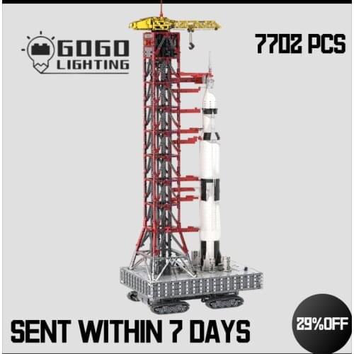 Space Station Launch Tower Mk I Saturn V with Crawler 21309 92176 Rocket Building Blocks City Bricks Children Toys Gift