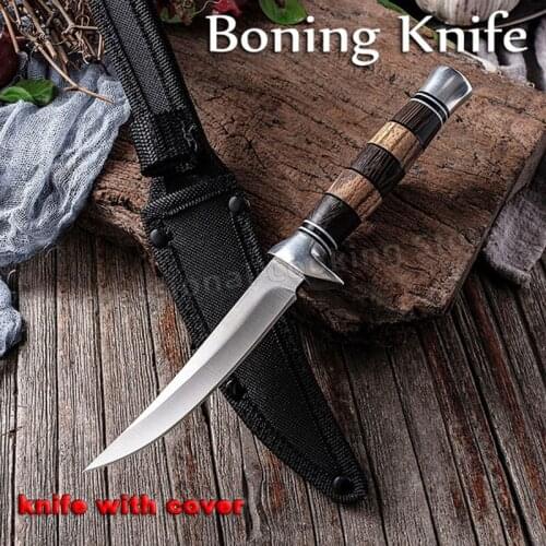 Hand-forged stainless steel boning knife Butcher knife Outdoor cooking knife Kitchen knife Meat cleaver Kitchen cooking knife