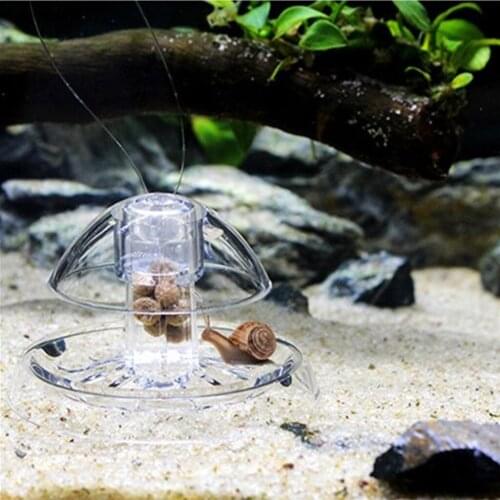 Round Acrylic Snail Trap Planaria Trapper Aquarium Fish Tank Worm Cleaning Tool