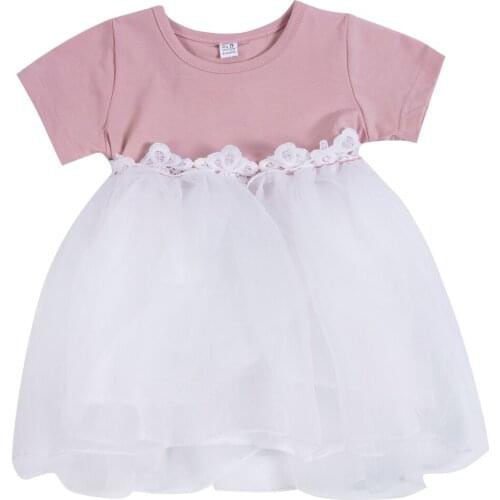 2018 Summer Cute Baby Girls Summer Dress Lace Princess Ruffle Toddler Girl Sundress Dresses Size 0-3T