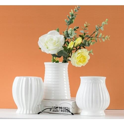 French Minimalist MIni Glazed Ceramic Flower Vase Ornament Furnishings Living Room Desktop Flower Arrangement Home Decoration
