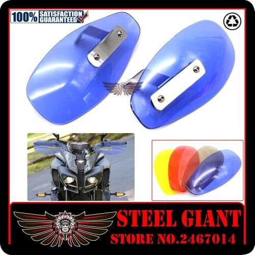 Motorcycle Clear ABS Hand Protector Wind Flow Deflector Shield For Suzuki Cruiser Chopper Bobber Custom Direct Mirror Bolt