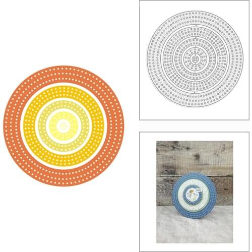 2021 New Nesting Dotted Circles Metal Cutting Dies for DIY Scrapbooking Decor and Card Making Paper Craft Embossing No Stamps