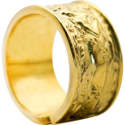 New Sterling Copper Portable Golden Cigar Cigarette Ring Jewelry Travel Stand Tobacco Smoking Tool Fit COHIBA