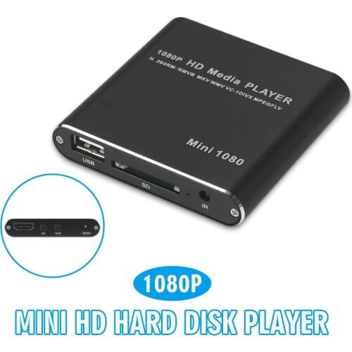 New Arrival Mini HDMI-compatible Media Player 1080P HD Hard Disk Video Player With Remote Controller For Home Office