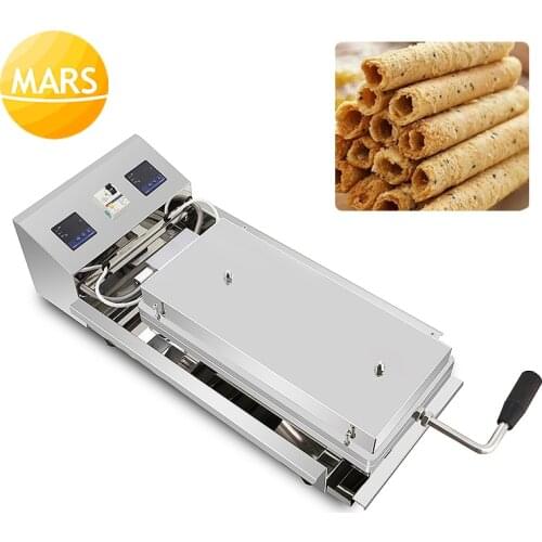 New Street Food Machinery Crispy Egg Roll Maker Commercial Hot Dog Sausage Eggs Roller Electric Egg Roll Baking Iron Plates